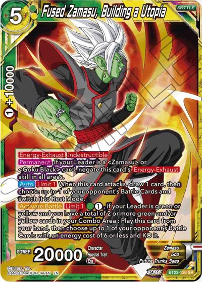 Fused Zamasu, Building a Utopia 