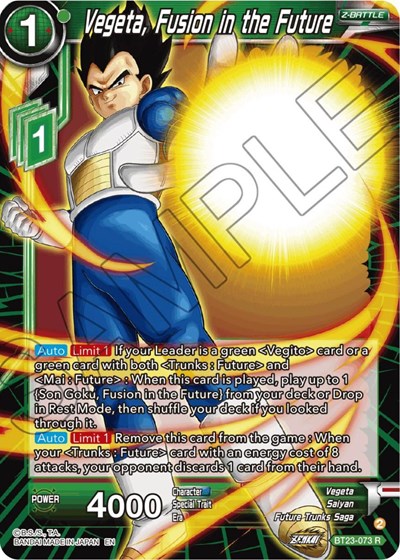 Vegeta, Fusion in the Future BT23-073