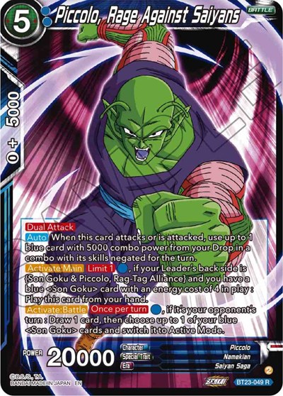 Piccolo, Rage Against Saiyans BT23-049