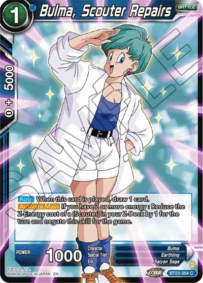 Bulma, Scouter Repairs BT23-054