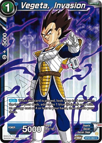 Vegeta, Invasion BT23-062