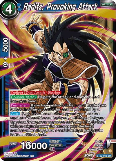 Raditz, Provoking Attack BT23-055