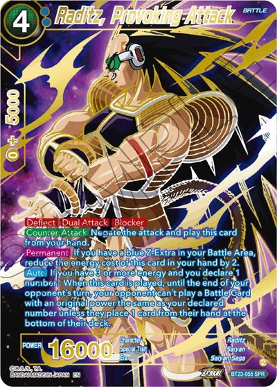 Raditz, Provoking Attack BT23-055
