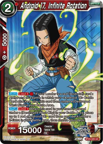 Android 17, Infinite Rotation BT23-025
