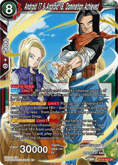 Android 17 & Android 18, Domination Achieved BT23-022