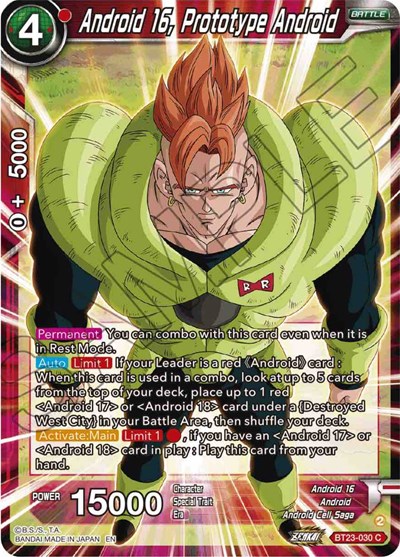 Android 16, Prototype Android BT23-030 — Perfect Combination