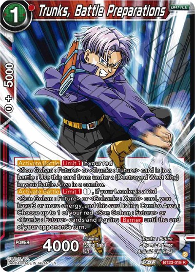 Trunks, Battle Preparations BT23-019