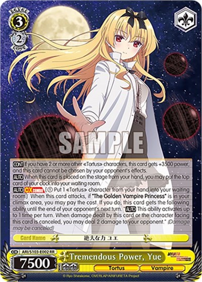Tremendous Power, Yue ARI/S103-E002 RR