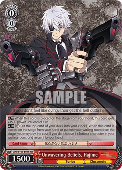 Unwavering Beliefs, Hajime ARI/S103-E046 RR