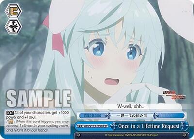 Once in a Lifetime Request ARI/S103-E098 CR