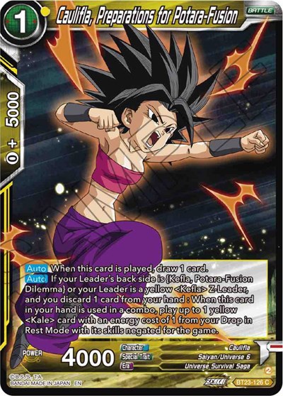 Caulifla, Preparations for Potara-Fusion BT23-126