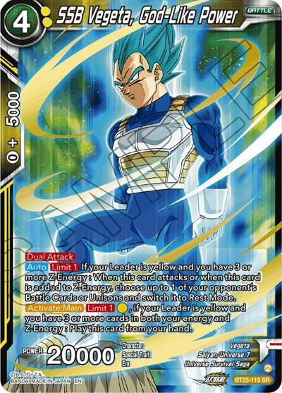 SSB Vegeta, God-Like Power BT23-115