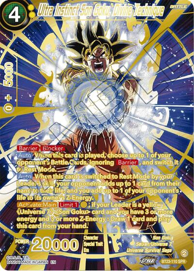 Ultra Instinct Son Goku, Divine Technique BT23-110