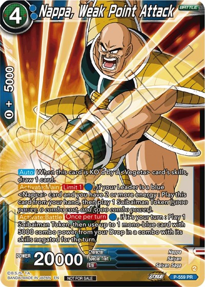 Nappa, Weak Point Attack