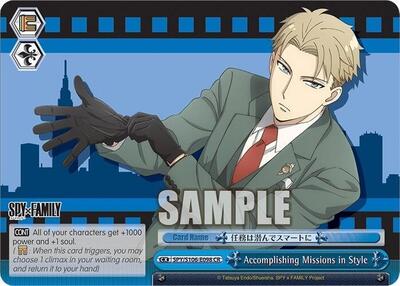 Accomplishing Missions in Style SPY/S106-E098 CR