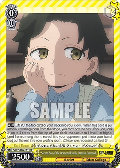 Second Son of the Desmond Family, Damian Desmond SPY/S106-E011 U