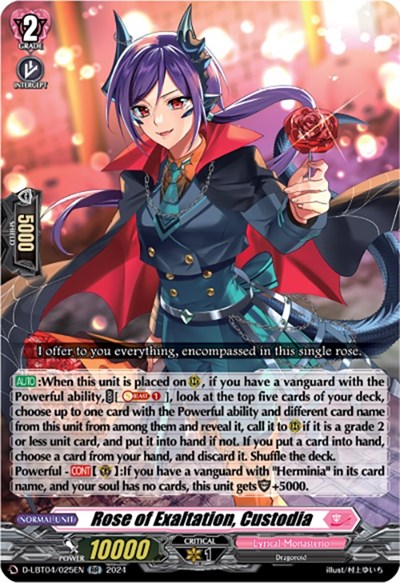 Rose of Exaltation, Custodia [D-Format] D-LBT04/025EN
