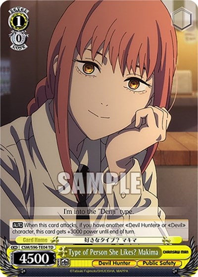 Type of Person She Likes? Makima CSM/S96-TE04 TD