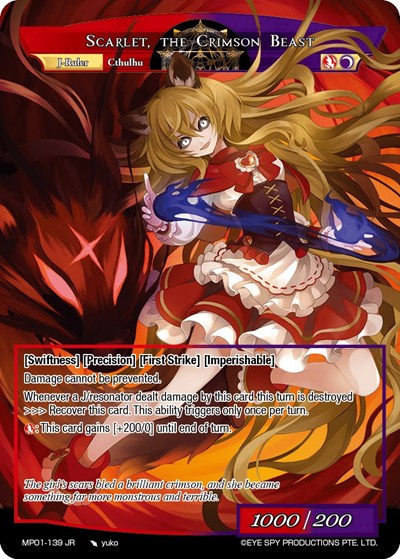 The Dusk Girl // Scarlet, the Crimson Beast MP01-139 JR