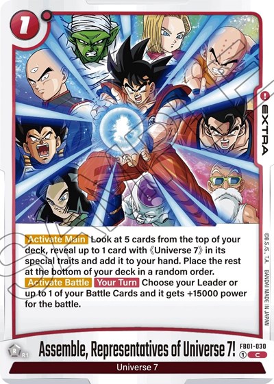 Assemble, Representatives of Universe 7! (FB01-030) [Fusion World] FB01-030