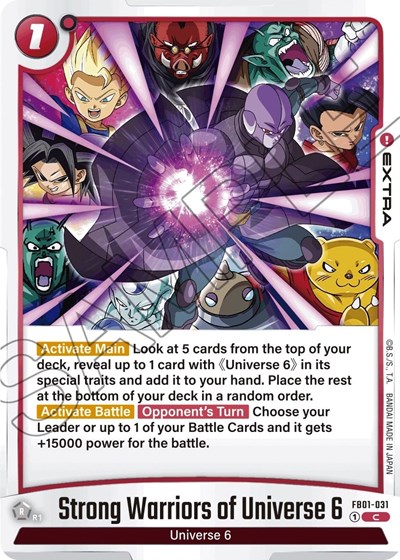 Strong Warriors of Universe 6 (FB01-031) [Fusion World] FB01-031