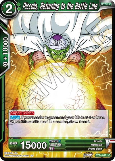 Piccolo, Returning to the Battle Line BT24-067