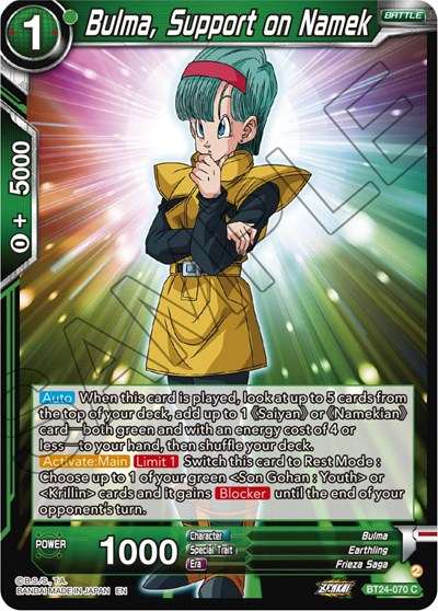 Bulma, Support on Namek BT24-070