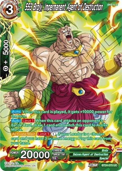 SS3 Broly, Impermanent Agent of Destruction BT24-075