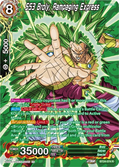 SS3 Broly, Rampaging Express BT24-074