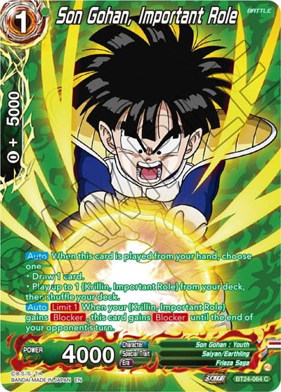 Son Gohan, Important Role BT24-064