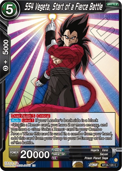 SS4 Vegeta, Start of a Fierce Battle BT24-120