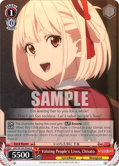 Valuing People's Lives, Chisato LRC/W105-E040 R