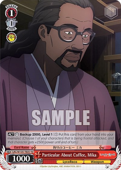 Particular About Coffee, Mika LRC/W105-TE05 TD