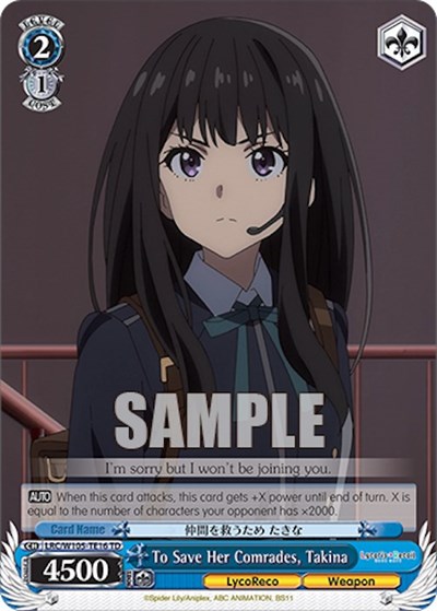 To Save Her Comrades, Takina LRC/W105-TE16 TD