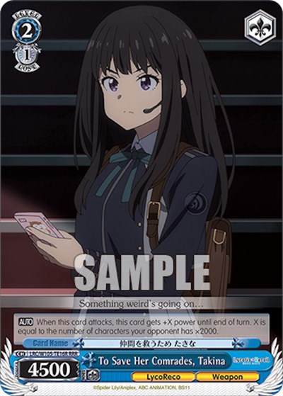 To Save Her Comrades, Takina LRC/W105-TE16R RRR