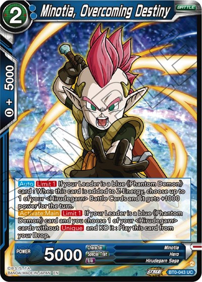 Minotia, Overcoming Destiny BT0-043