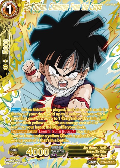 Son Gohan, Challenge From the Corps BT24-092