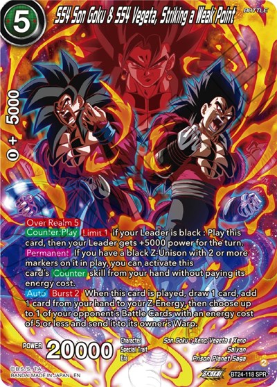 SS4 Son Goku & SS4 Vegeta, Striking a Weak Point BT24-118