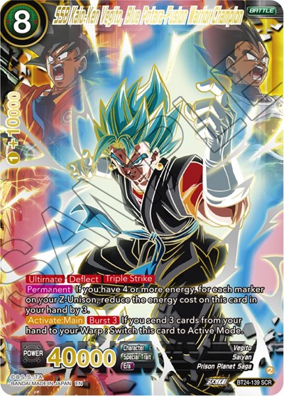 SSB Kaio-Ken Vegito, Blue Potara-Fusion Warrior Champion BT24-139