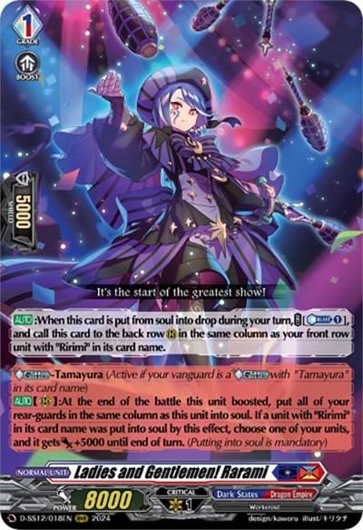 Ladies and Gentlemen! Rarami [D Format] D-SS12/018EN
