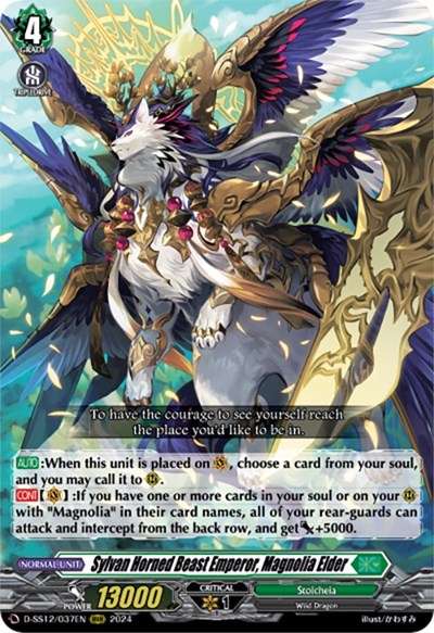 Sylvan Horned Beast Emperor, Magnolia Elder [D Format] D-SS12/037EN