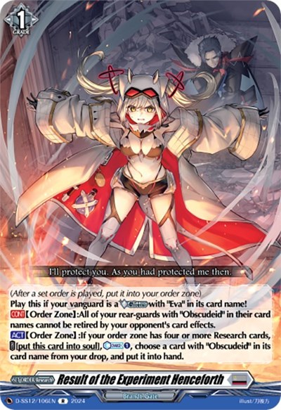 Result of the Experiment Henceforth [D Format] D-SS12/106EN
