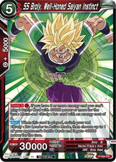 SS Broly, Well-Honed Saiyan Instinct P-594