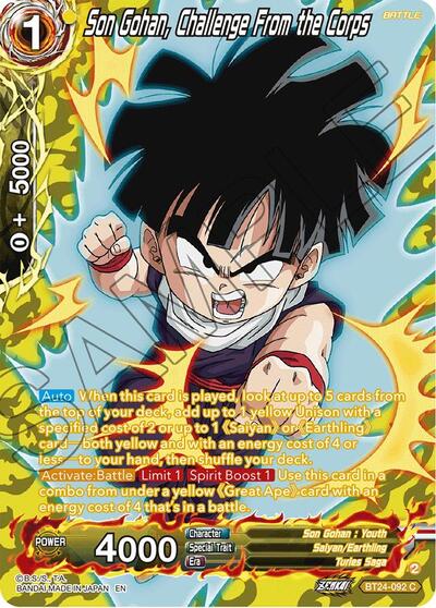 Son Gohan, Challenge From the Corps BT24-092