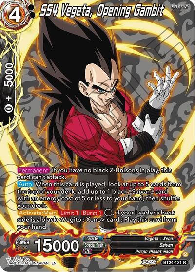 SS4 Vegeta, Opening Gambit BT24-121