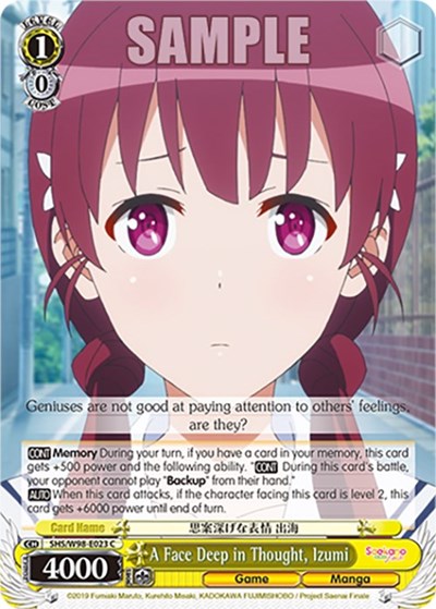 A Face Deep in Thought, Izumi SHS/W98-E023 C