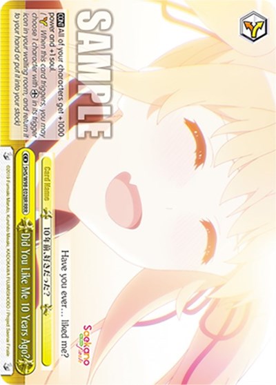 Did You Like Me 10 Years Ago? SHS/W98-E028R RRR
