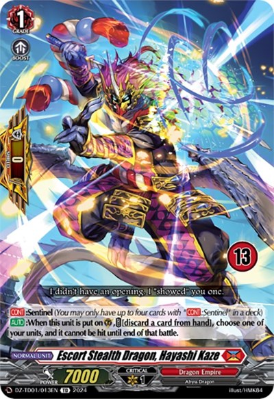 Escort Stealth Dragon, Hayashi Kaze [D Format] DZ-TD01/013E