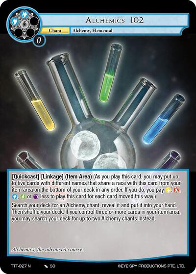 Alchemics 102 