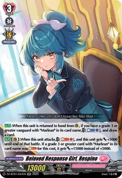 Beloved Response Girl, Respino [D-Format] DZ-BT01/047EN